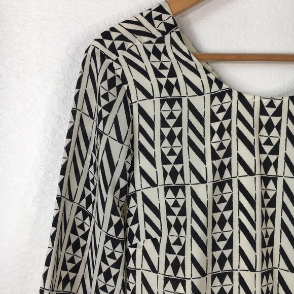 Madewell Silk Geometric Striped Dress - Picture 6 of 9